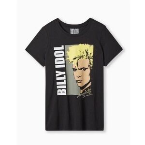 NWT TORRID Billy Idol Black Short Sleeve Classic Fit T-Shirt